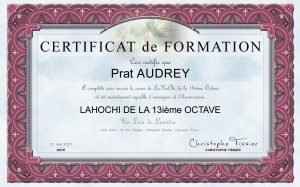 Diplome Lahochi 13è octave Audrey Prat